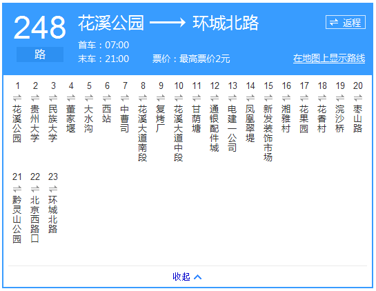 貴陽(yáng)公交248路路線示意圖